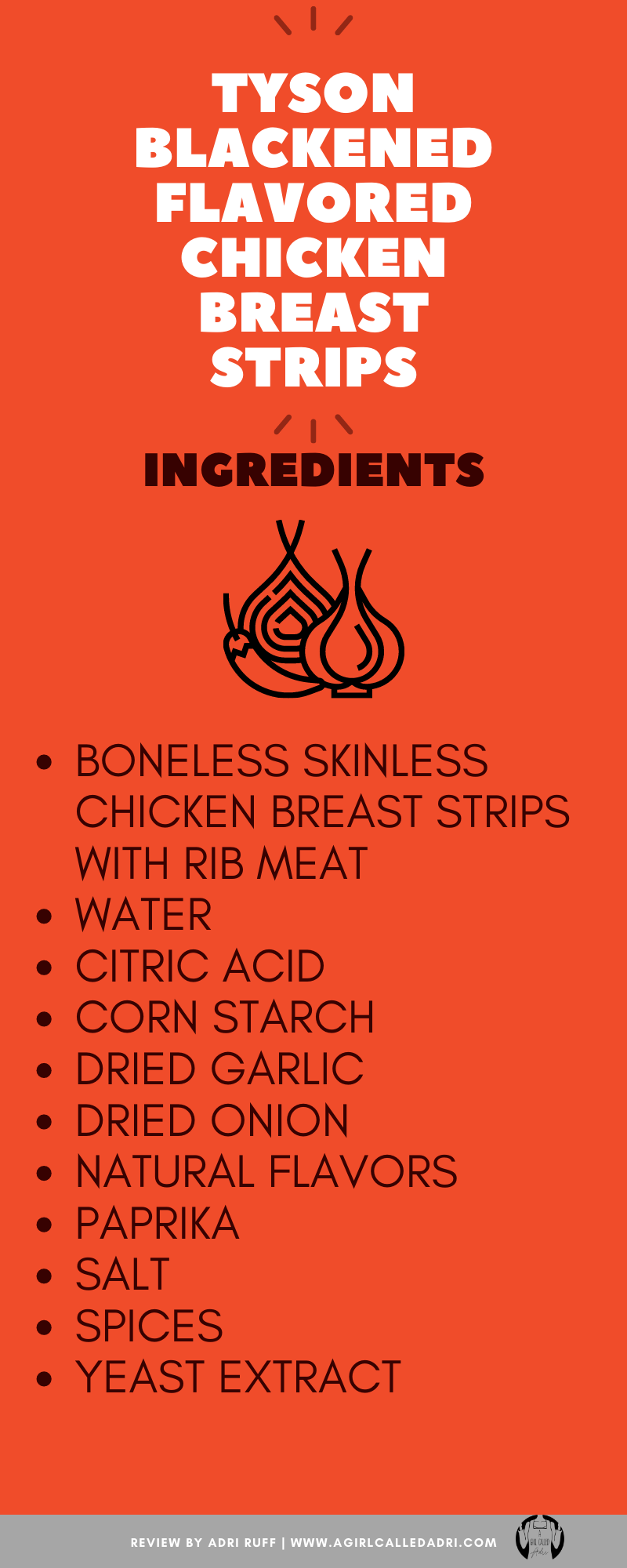 Tyson Blackened Flavored Chicken Breast Strips KetoFriendly, LowCarb Review A Girl