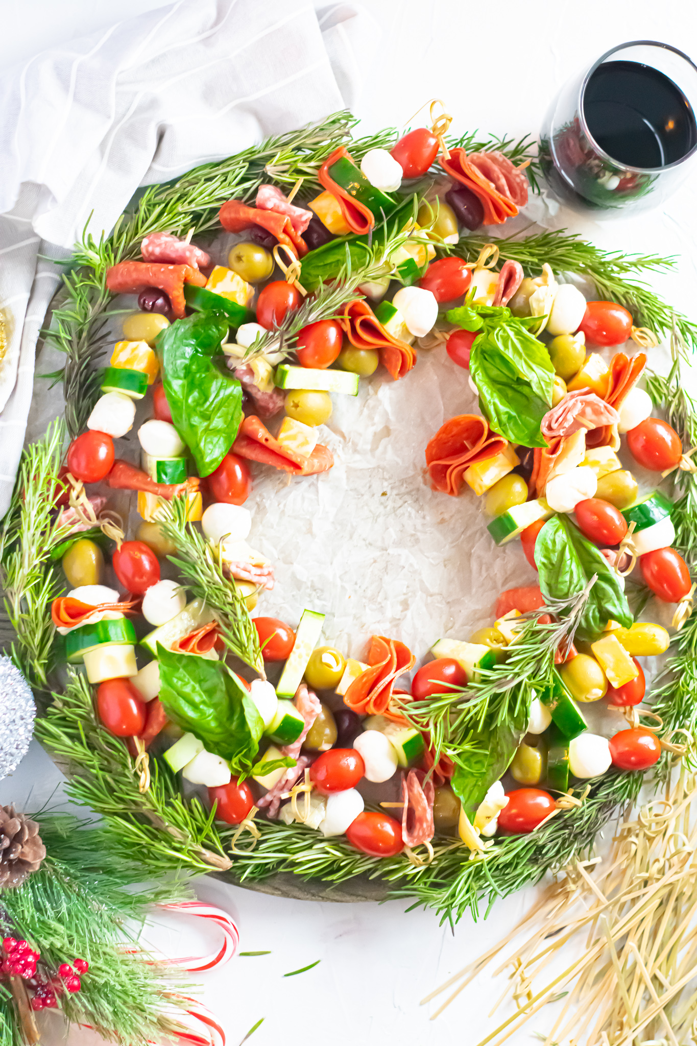 Antipasto Charcuterie Holiday Wreath Keto, LowCarb A Girl Called Adri