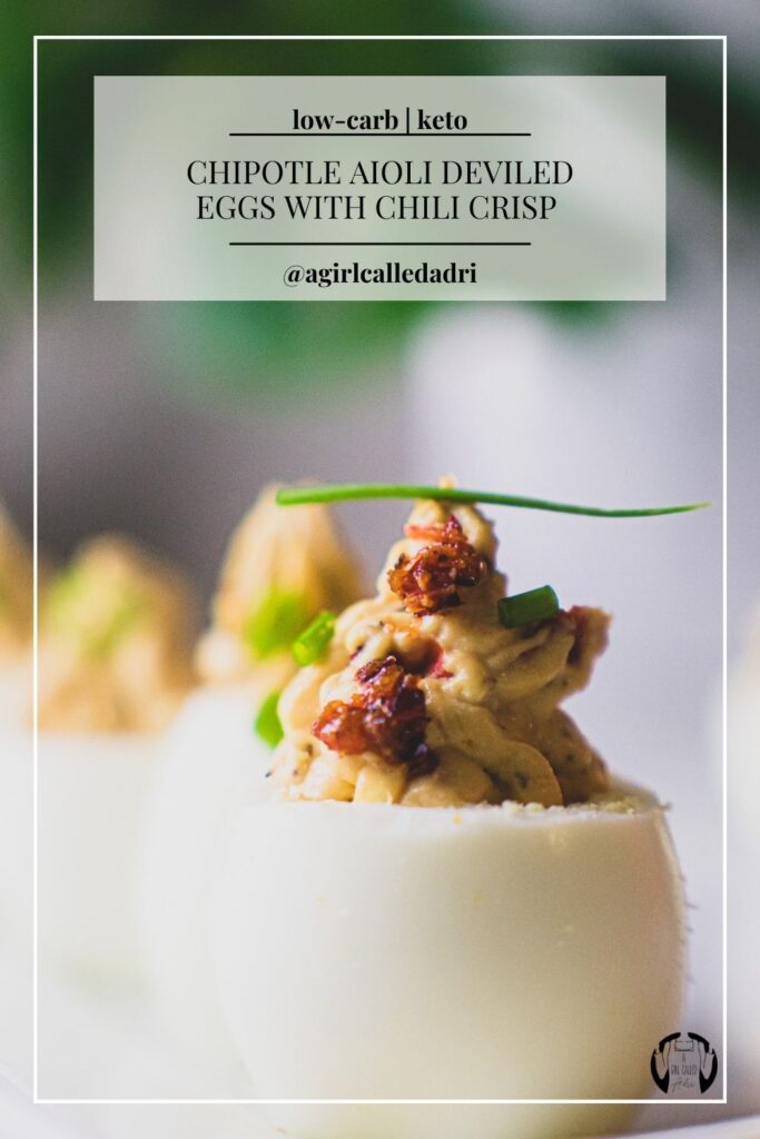 A refreshing, flavorful twist on a classic recipe, your next party spread needs these chipotle aioli deviled eggs with chili crisp. This bite-sized snack has just the right amount of heat and a surprisingly addictive crunch.