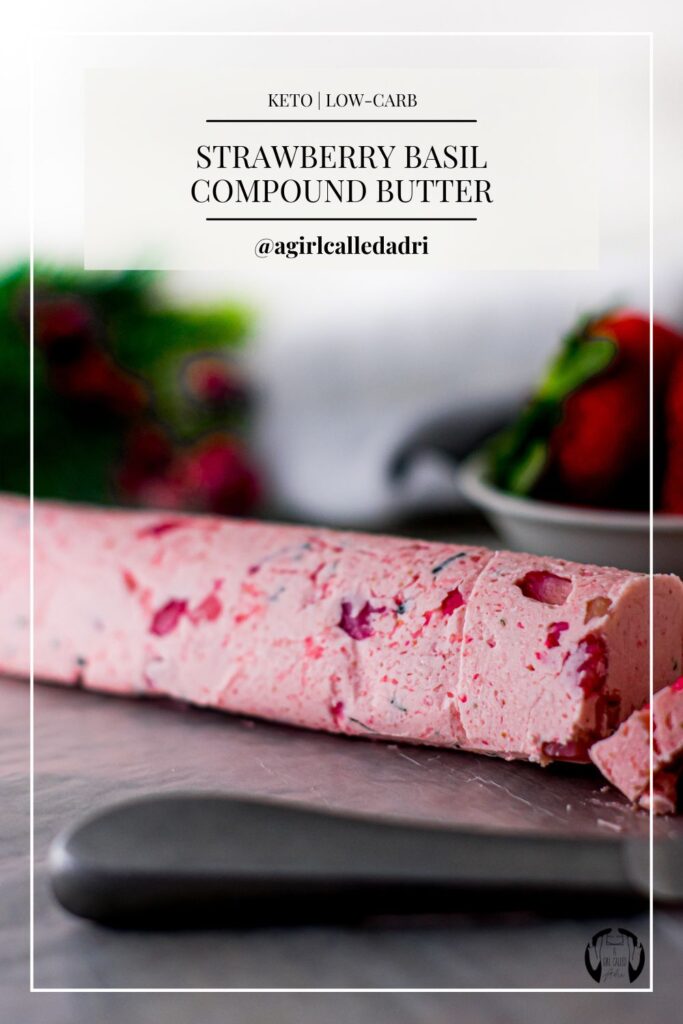 This strawberry basil compound butter is  quick and simple making it the perfect addition to your brunch or breakfast spread. Try it out on toast, muffins, or even waffles for a buttery, sweet and herby delight. This butter also makes a gorgeous gift during the holiday season for your favorite foodie friends and family. Try it out and let us know what you think.  