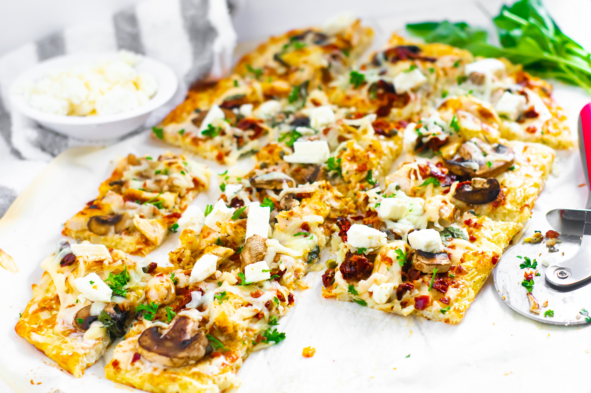 Chicken Alfredo Flatbread Pizza Keto, LowCarb A Girl Called Adri