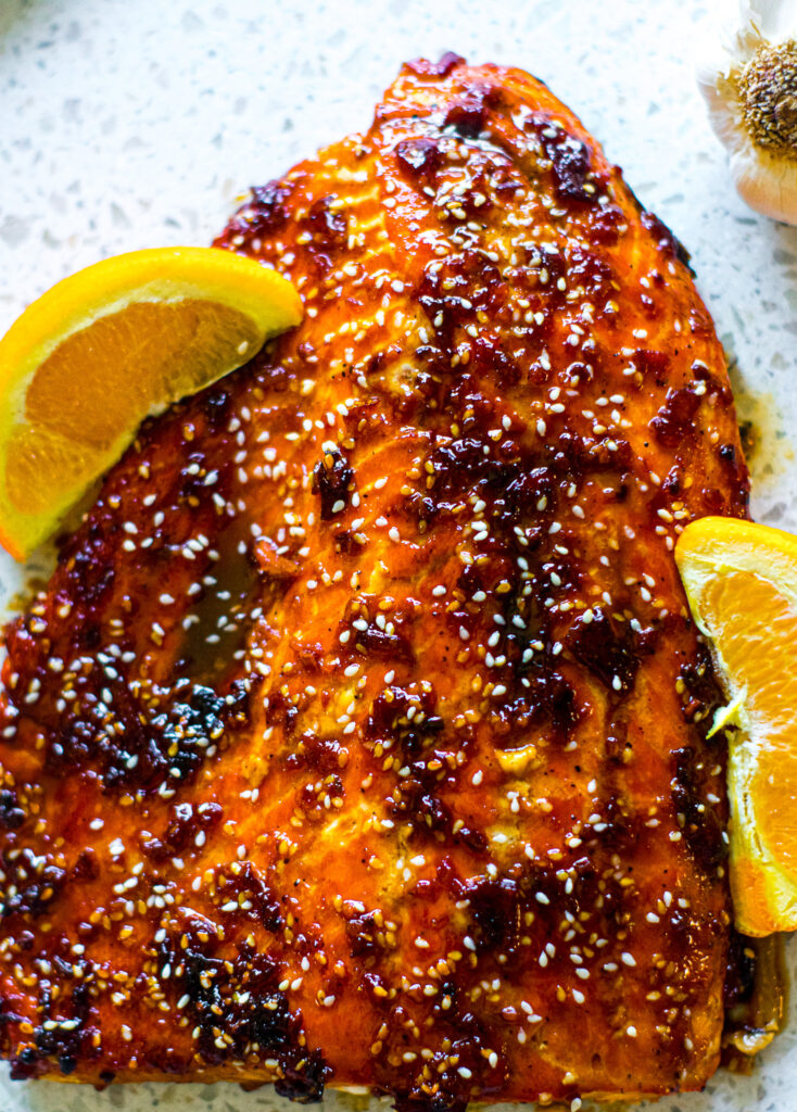 Broiled Orange Sesame Glazed Salmon