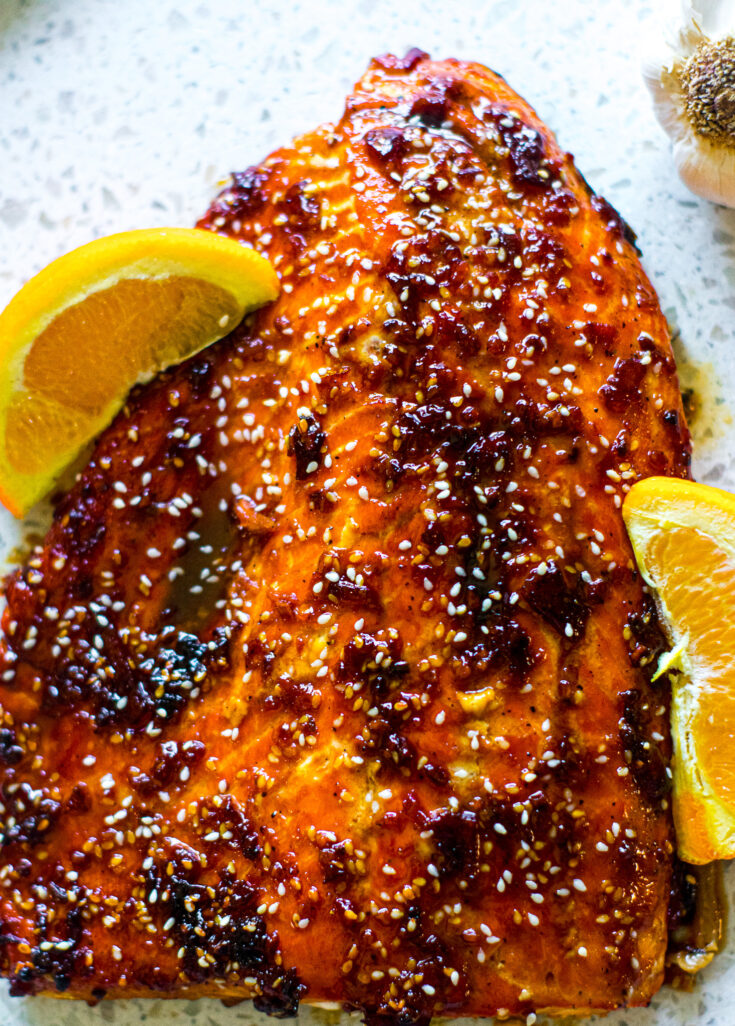 Broiled Orange Sesame Glazed Salmon